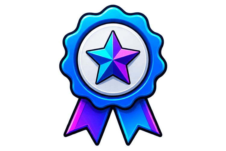 Premium quality award ribbon icon