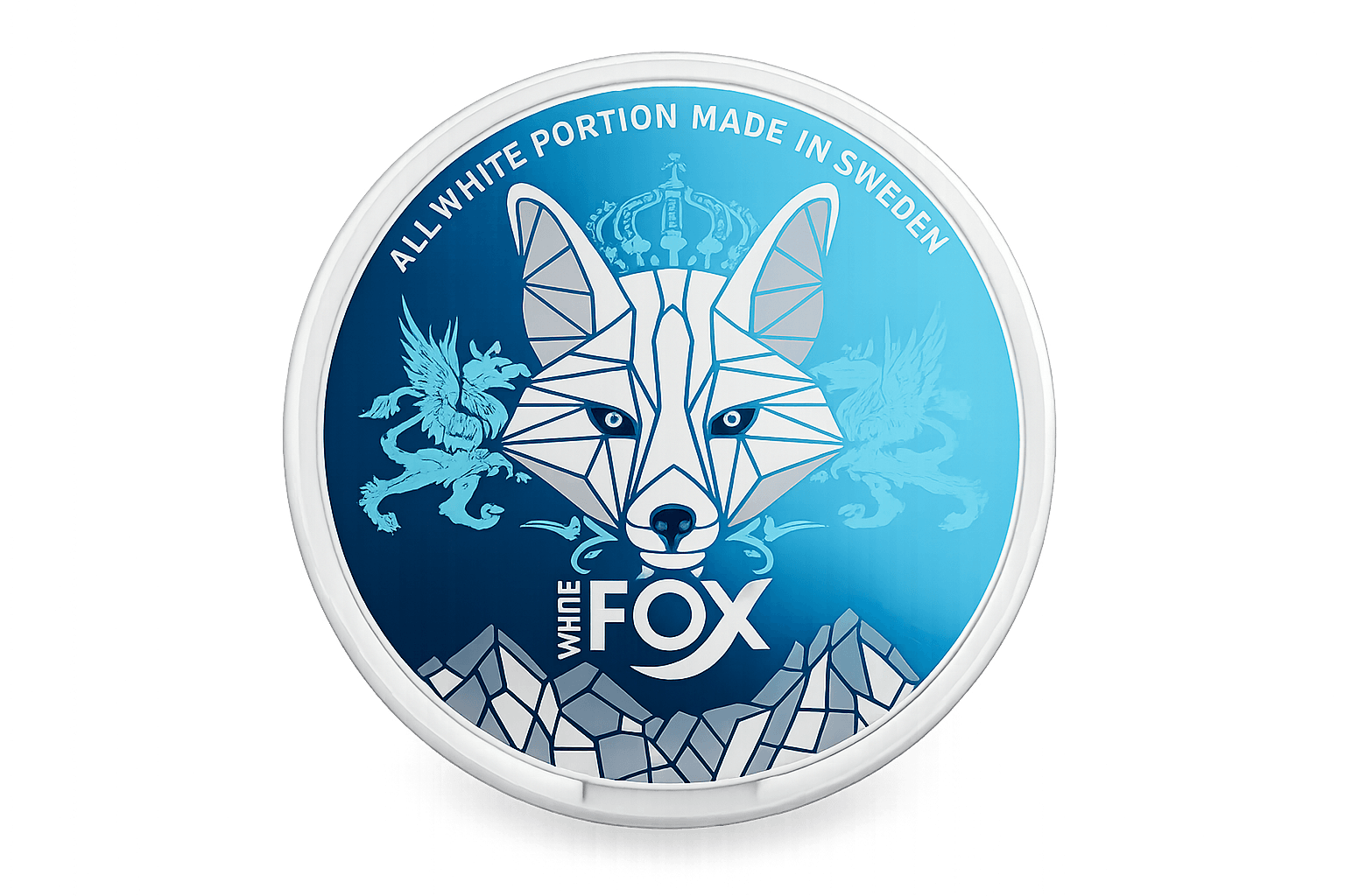 White Fox all-white portion nicotine pouches tin