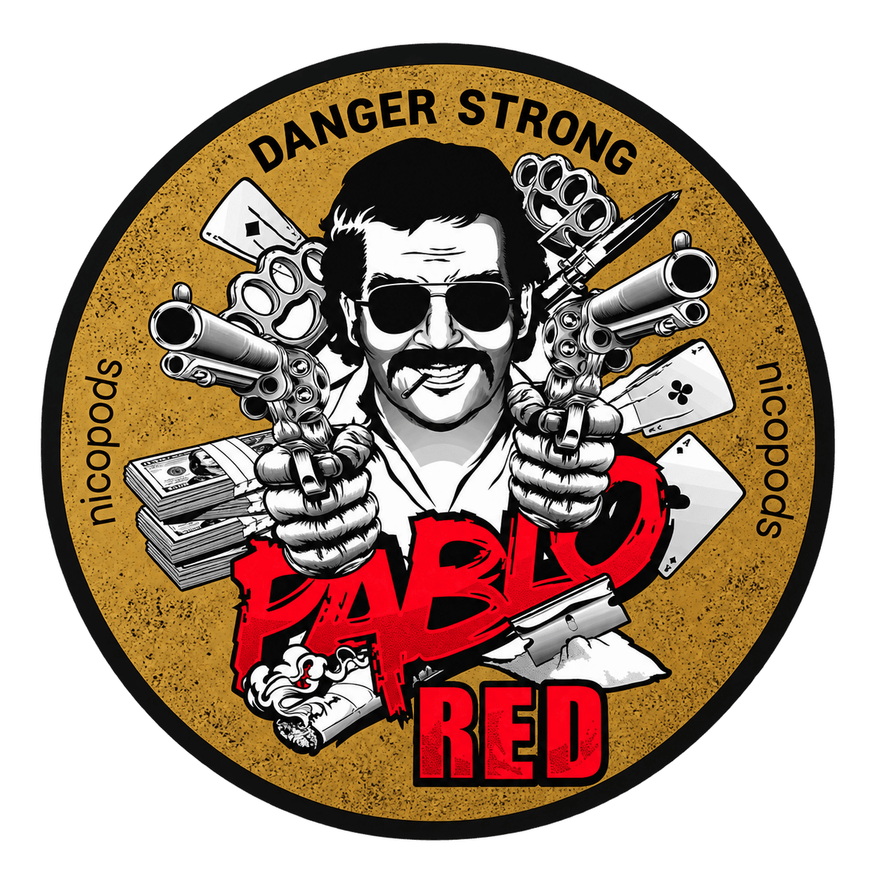 Pablo Red 24 mg nicotine pouches tin