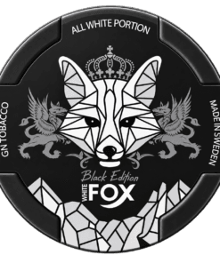 White Fox Black Edition 22 mg nicotine pouches tin