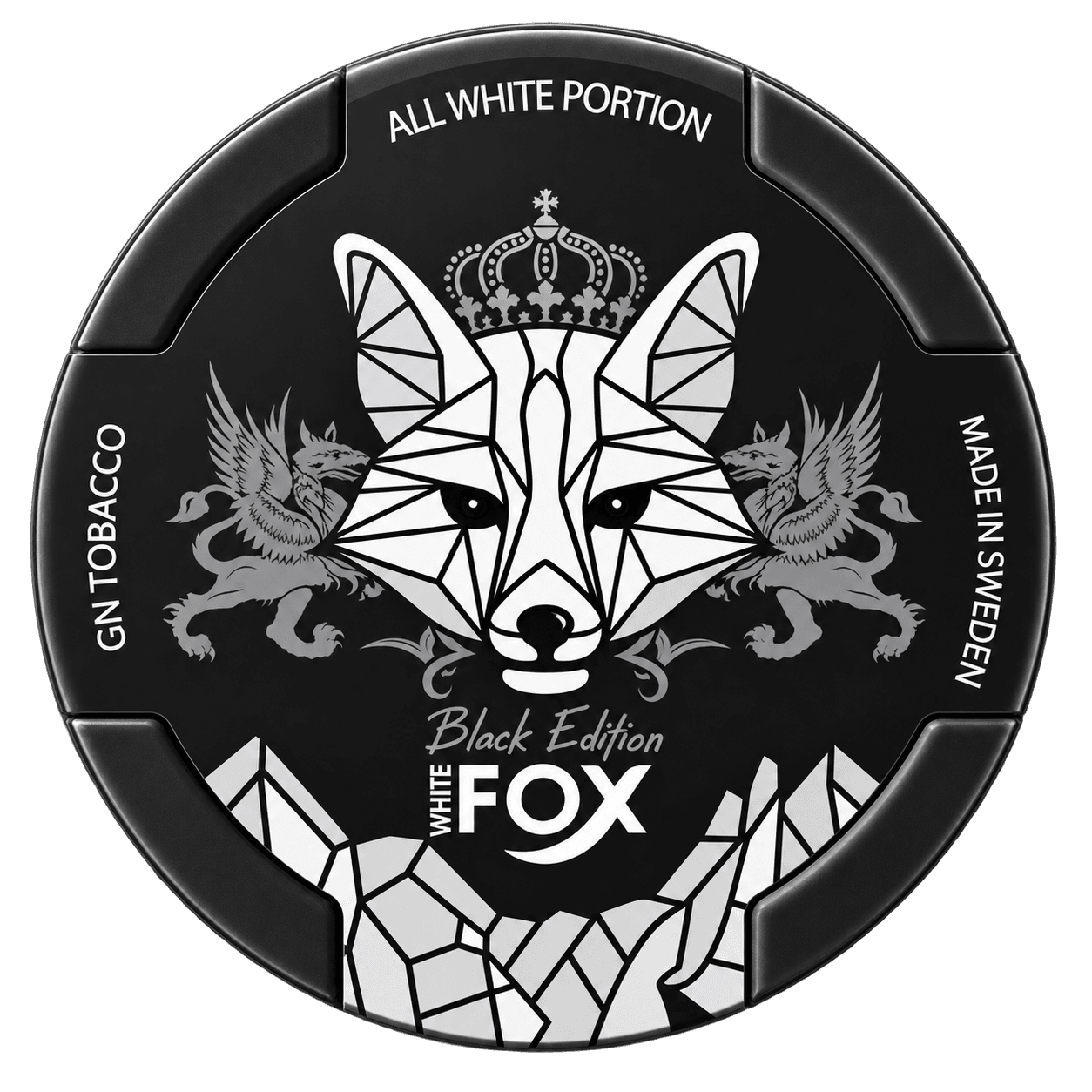 White Fox Black Edition 22 mg nicotine pouches tin
