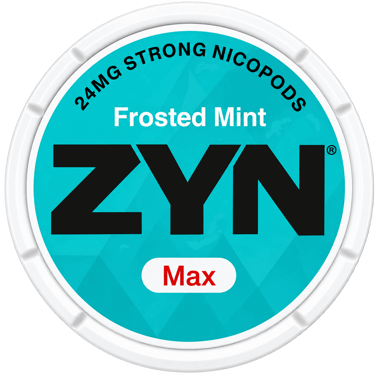Zyn Frosted Mint 24 mg nicotine pouches tin