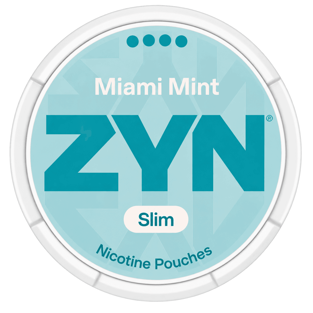 Zyn Miami Mint 11 mg nicotine pouches tin